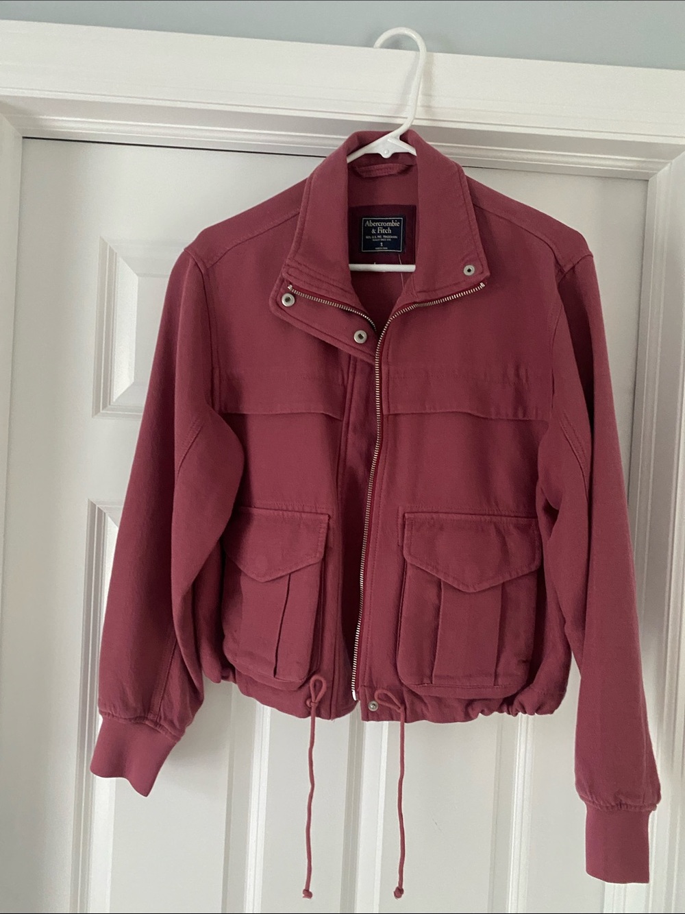 Abercrombie & Fitch Women's Rose Bomber Utility Jacket